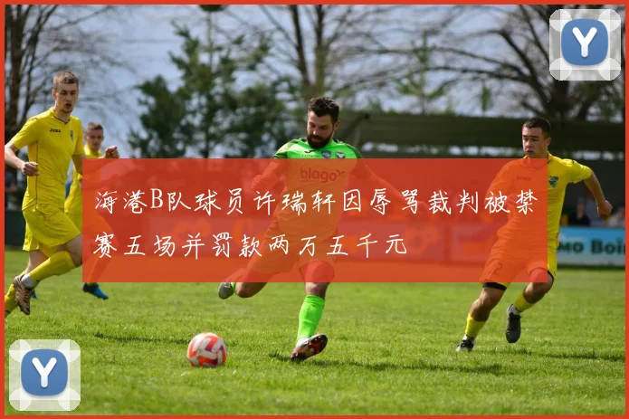 海港B队球员许瑞轩因辱骂裁判被禁赛五场并罚款两万五千元